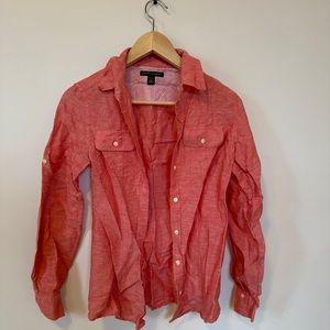 banana republic pink blouse